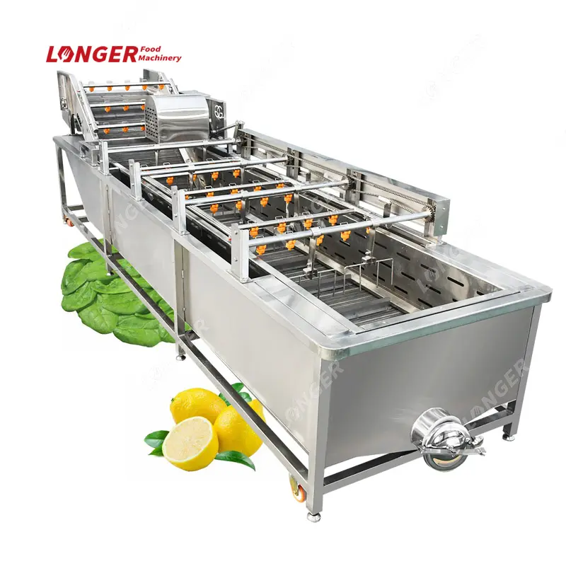 Máquina de limpeza comercial de frutas, limão, vegetais frescos, espiracão, máquinas de lavar roupa de ar
