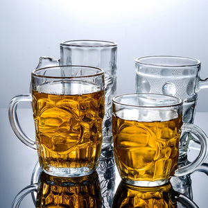 Jarra de Cerveza de Vidrio Grueso Grande con Asa, Sin Tapa, para Casa de <span class=keywords><strong>Té</strong></span>, KTV, Bar, Caja de Regalo, Impresión de Logotipo Personalizable - Product Image 5
