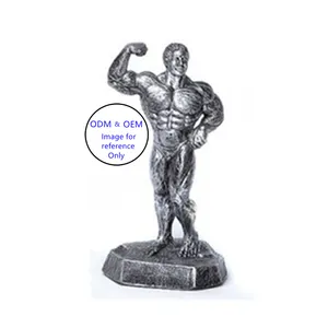 Male bodybuilding single bicep poser resin sport association federation awards resin crafts