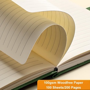 Custom Hot Stamping Debossed Logo High-end Waterproof PU Leather Blank Business Notebook Gift Box Set com saco para promoção - Product Image 4