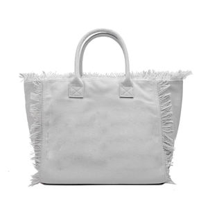 Nouveau sac fourre-tout de plage à une épaule de grande capacité imprimé en denim à pampilles européennes et américaines - Product Image 4