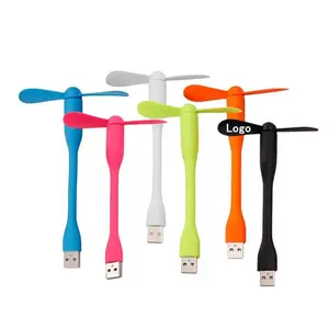 Creative Mini Portable Flexible Bendable Small USB Fan for Power Bank Laptop USB Device Cooling Fans Custom Logo Promotion Gifts