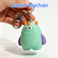 Porte-clés en PVC souple 2D personnalisé avec logo OEM de haute qualité, porte-clés en caoutchouc en forme d'avion de dessin animé, porte-clés en silicone 3D