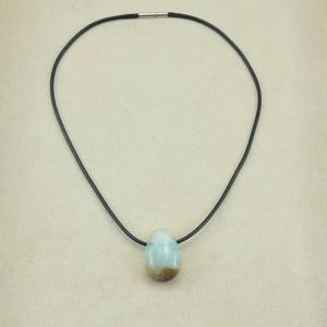 Miss Stone Men Custom 30mm Tear Drop Anden Blue Opal COLLAR COLGANTE para Show - Product Image 5