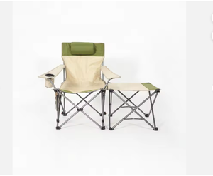 كرسي أكسفورد قابل للطي عالي الجودة وعصري مع سطح طاولة ومسند ظهر قابل للتعديل، مناسب للاستخدام في التخييم والشاطئ والحديقة - Product Image 1