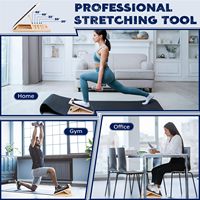 Tabla Inclinada Portátil de Madera con Superficie Antideslizante y Ángulo Ajustable para Pilates y Estiramiento de Pantorrillas