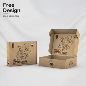 OEM Custom Logo Printed Luxury Corrugated Folding Kraft Cosmetic Paper Packaging Box Cardboard Shipping Mailer Box