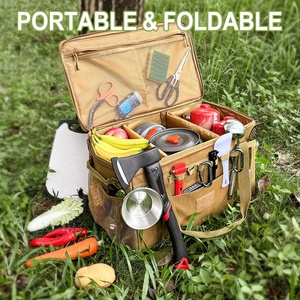 Sac de rangement tactique pour le camping, sac utilitaire, organisateur de cuisine de camping avec porte-hache et bandoulière - Product Image 6