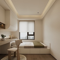 Armoire moderne autoportante avec lit tatami, design gain de place, grande capacité de rangement, meubles de chambre à coucher, source d'usine