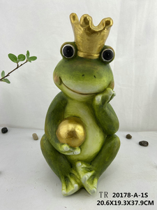 <span class=keywords><strong>Grenouille</strong></span> en résine avec prince héritier princesse artisanat Sculpture modèle usine jardin <span class=keywords><strong>grenouille</strong></span> étang Figurine maison décorative - Product Image 5