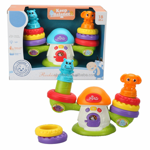 Jouet à empiler Anneau préféré des bébés Jouet à empiler et à équilibrer Totter Jeu d'équilibre musical Jugetes Para Ninos - Product Image 1