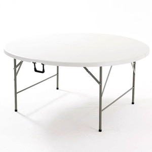 6ft <span class=keywords><strong>180CM</strong></span> 72 "10 personas Banquete DE BODA Mesa redonda plegable de plástico para exteriores Mesa redonda plegable - Product Image 1