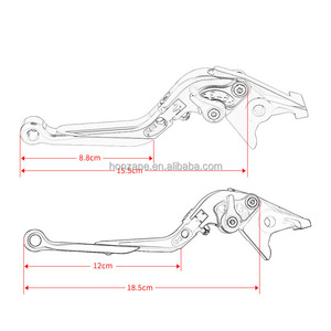 Leviers de frein et d'embrayage pliables pour <span class=keywords><strong>KTM</strong></span> Duke <span class=keywords><strong>RC125</strong></span> 200 250 390, guidon en aluminium CNC, pièces de modification de moto - Product Image 3