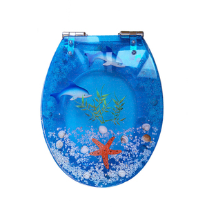 <span class=keywords><strong>Tapa</strong></span> de <span class=keywords><strong>Inodoro</strong></span> Moderna de Resina Acrílica con Diseño Marino para Baños Modernos, Fácil de Limpiar e Instalar - Product Image 1