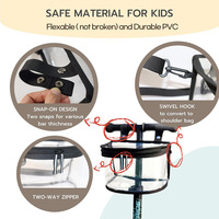 Sacs transparents en PVC pour enfants équilibrés étanches sketchboard jouets sacs de rangement suspendus vélo pochette avant sacs de vélo transparents