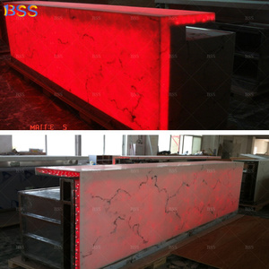 Comptoir en pierre translucide, design luxueux en onyx, pour hôtel, restaurant, club et bar <span class=keywords><strong>lounge</strong></span> - Product Image 5