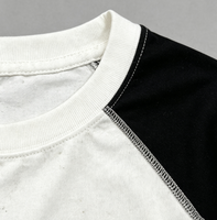 T-shirt pull vintage déchiré à manches raglan pour homme, motif Doberman Fence, style streetwear, 100% coton, décontracté, printemps