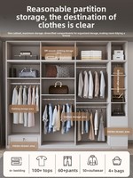 Armoire moderne de luxe légère en alliage d'aluminium sur mesure avec coiffeuse intégrée, unité double porte gain de place pour petites chambres