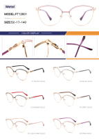 Gafas Ópticas de Metal Transparente Laminado PT12601, Monturas Ópticas de Diseño Único