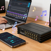 Audiowinner E812.8A Amplificateur DSP audio de voiture professionnel 8 entrées 12 sorties Classe AB 2 canaux 25W/50W de puissance Égaliseur 31 bandes Bluetooth 5.1