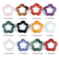 Pierre semi-précieuse en cristal naturel 1980, 30MM, motif fleur de prunier creuse, pour DIY avec foulards en strass naturels