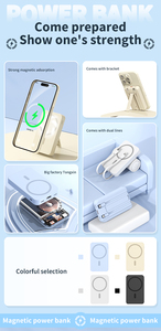 พาวเวอร์แบงค์ไร้สายแม่เหล็กแบบพกพา OEM ใหม่ พร้อมสายชาร์จ 10000mAh PD 22.5W ชาร์จเร็ว สำหรับ <span class=keywords><strong>iPhone</strong></span> 17 Pro Max - Product Image 3