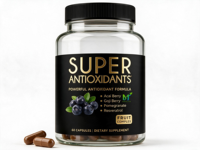 Complément alimentaire naturel antioxydant en gélules pour adultes - Mélange de plantes et de fruits haute puissance avec extrait d'açaï 4:1