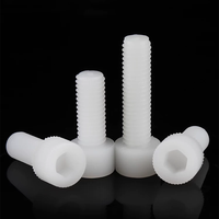 Vis à tête cylindrique en plastique, boulon en nylon, vis à tête hexagonale DIN912 blanc/noir M3-M10, vis à tête cylindrique PA66 pour le bricolage