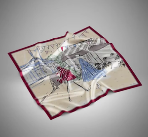 <span class=keywords><strong>Foulard</strong></span> Carré de Luxe Designer 100% <span class=keywords><strong>Soie</strong></span> <span class=keywords><strong>Naturelle</strong></span> pour Femme, Impression Numérique Personnalisée à Petits Carreaux, Motif Léopard Nœuds Écossais - Product Image 1