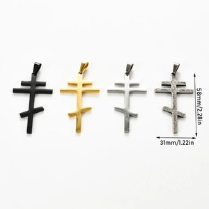 Colar Masculino de Aço Inoxidável com Pingente Cruz Ortodoxa - Crucifixo Religioso Moderno da Rússia e Ucrânia, Amuleto de Igreja, Não Oxida, Presente - Product Image 6