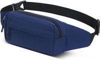 Sac banane unisexe en PVC avec fermeture à cordon réglable pour le sport, la course à pied, la randonnée, les voyages, le cyclisme, la marche (noir)
