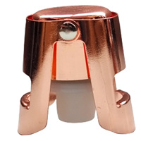 Tapón de Acero Inoxidable FSE para Botellas de Vino Espumoso, Sellador de Metal Plateado, Conservador de Champán