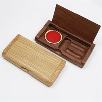 Nouveau Style StyleFactoryNatural Bois Personnalisé Cadeau D'affaires De Table En Bois Timbre Cas Sceau BoxDiscount