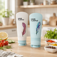 Tube contenant de crème pour les mains 30ml 50ml 100ml HDPE doux au toucher Emballage bouteilles de protection solaire à presser avec bouchon Filp