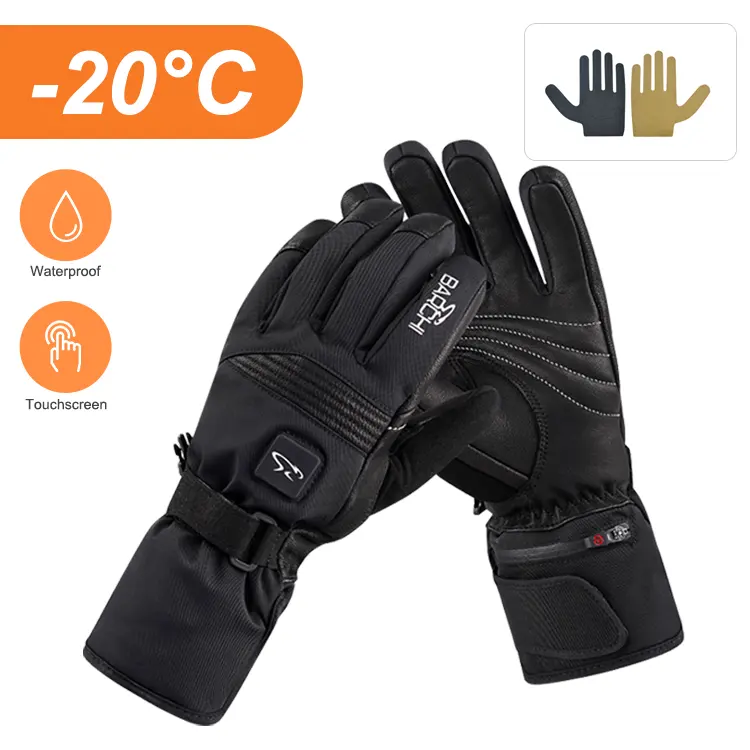Savior Warm Gloves Winter Touch Screen Heated USB Kids Gloves Waterproof Electrical Rechargeable Man Heating Electric Gloves