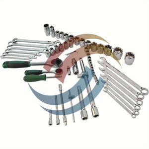 Juego de herramientas de acero al carbono duradero profesional de 61 piezas operado a mano marca OEM Reparación Automotriz hogar coche motocicleta mantenimiento - Product Image 6