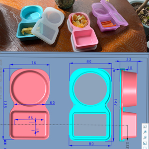 Silicone thân thiện với môi hiện đại Nước Sốt món ăn heatable Apple nước sốt container di leakproof nắp lò vi ba ngăn duy nhất - Product Image 5