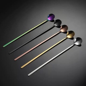 Ensemble de cuillères à café à long manche petites cuillères à Dessert <span class=keywords><strong>en</strong></span> <span class=keywords><strong>métal</strong></span> coré<span class=keywords><strong>en</strong></span> cadeau argent laiton acier inoxydable couverts <span class=keywords><strong>cuillère</strong></span> à thé <span class=keywords><strong>en</strong></span> or - Product Image 3