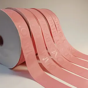 Benutzer definierte 100% Polyester einfarbig benutzer definierte Bänder Unterstützung Geschenk Dekoration Band rosa dekorative Band für Geschenk verpackung