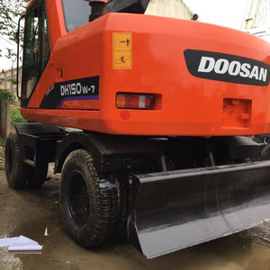 Doosan รถขุด15Ton มือสองจากเกาหลีรถขุดล้อ Dh150W พร้อมถังสำหรับขุด - Product Image 5