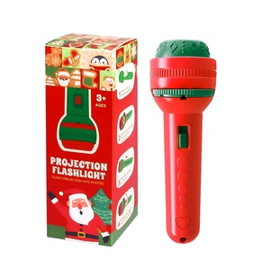 Santa Projection Educational Learning Bedtime Night Light Christmas Story Projector Flashlight Toys for Kids