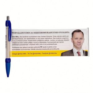 Custom Logo Plastic Banner Pen 0.5mm Sports Promotional Advertising Cheap Advertising <b>Gift</b> - Product Image 1