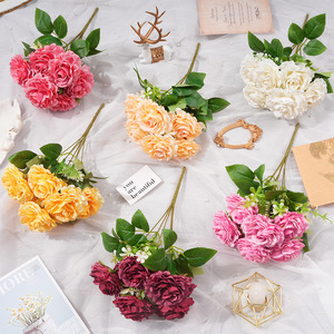 Flores de Loto Artificiales, Flor de Seda con Tacto Natural Realista, Decoración para Bodas, Hogar, Sala de Estar, Mesa de Centro - Product Image 1
