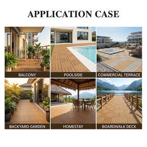 <span class=keywords><strong>Prix</strong></span> d'usine – Dalles de terrasse WPC modernes antidérapantes pour extérieur, résistantes à la pression, pour jardin et parc (DIY, gris) - Product Image 5