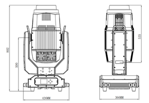 IP66 ngoài trời LED hồ sơ 800W chùm tại chỗ rửa khung 4in1 CMY CTO LED di chuyển đầu sự kiện lớn sống nhà LED Đèn sân khấu - Product Image 6