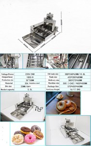 เครื่องทำโดนัท4ม้วนขนาดเล็กประสิทธิภาพสูงสภาพใหม่สำหรับเบเกอรี่ใช้ส่วนผสมแป้งและนม - Product Image 4