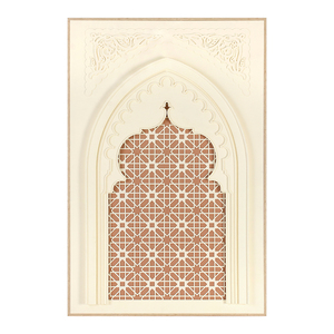 <span class=keywords><strong>Art</strong></span> mural architectural arabe personnalisé, artisanal, islamique, en résine époxy 3D, sculpture sur MDF, adapté à la décoration de la maison, de la mosquée, peintures - Product Image 6