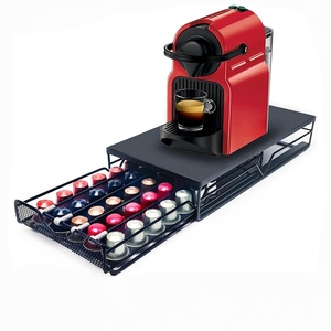Organisateur de capsules de café réglable de type tiroir, <span class=keywords><strong>support</strong></span> de bureau en fer anti-poussière - <span class=keywords><strong>Support</strong></span> pour machine à café compatible K-Cup, <span class=keywords><strong>Dolce</strong></span> <span class=keywords><strong>Gusto</strong></span> - Product Image 6