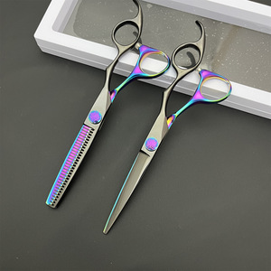 Ciseaux de coiffure personnalisables 6 pouces, ciseaux à effiler en acier inoxydable 440C, pour droitiers, usage professionnel - Product Image 5
