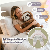 Peluche paresseux lestée personnalisée 5lb, jouet sensoriel apaisant et doux, vente en gros